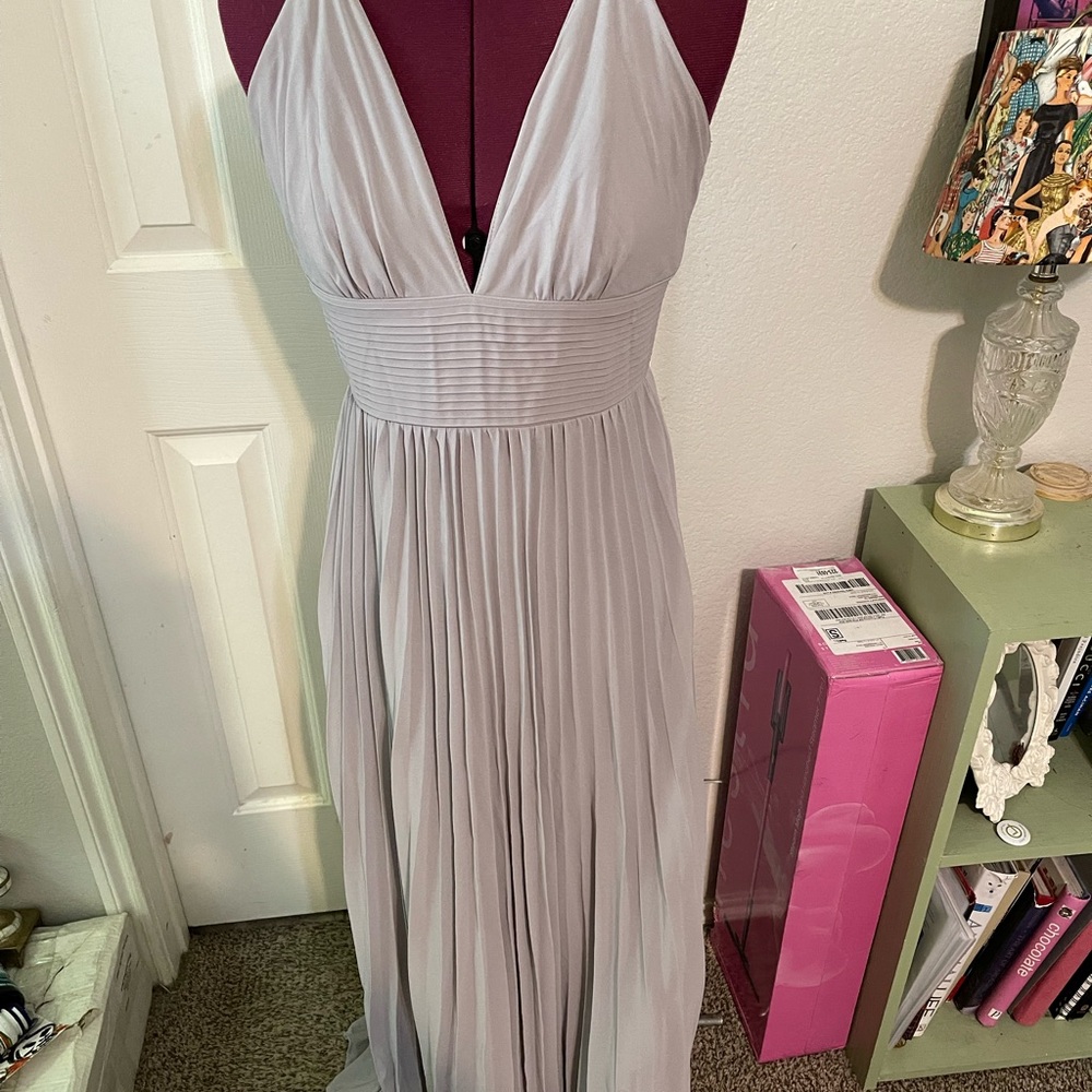 LuLu’s pleated gown